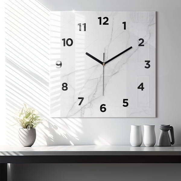Reloj de pared cuadrado Mármol decorativo