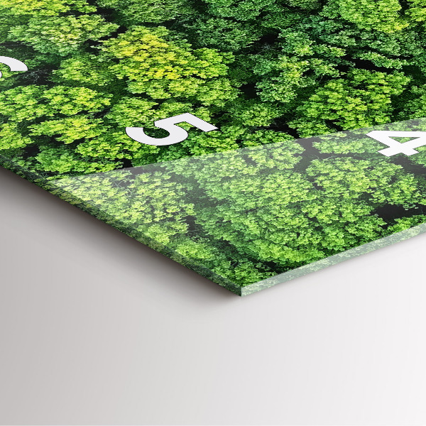 Reloj de pared cuadrado Bosque a vista de pájaro