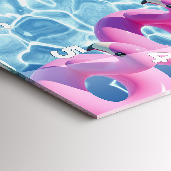 Reloj de pared cuadrado Flamencos hinchables