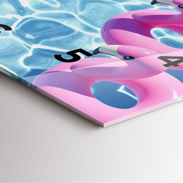 Reloj de pared cuadrado Flamencos hinchables