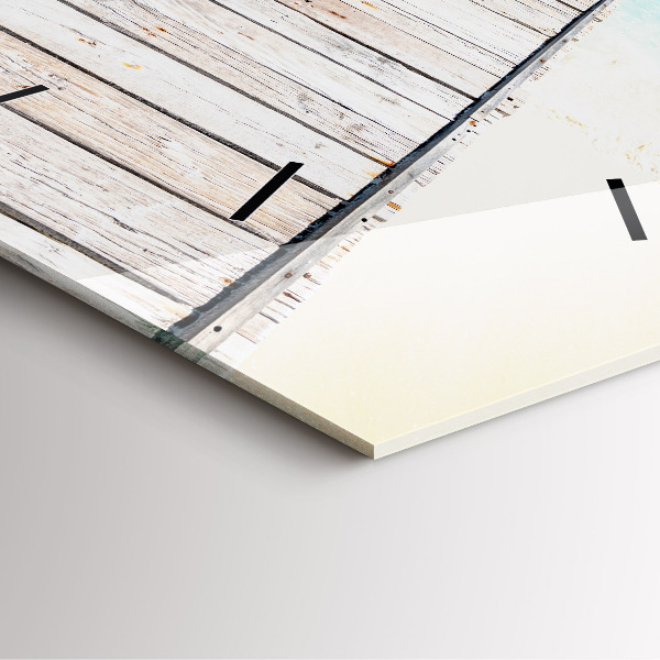 Reloj de pared cuadrado Isla tropical