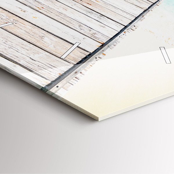 Reloj de pared cuadrado Isla tropical