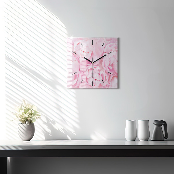 Reloj de pared cuadrado Flores en flor