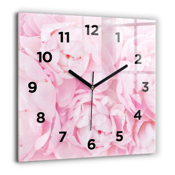 Reloj de pared cuadrado Flores en flor