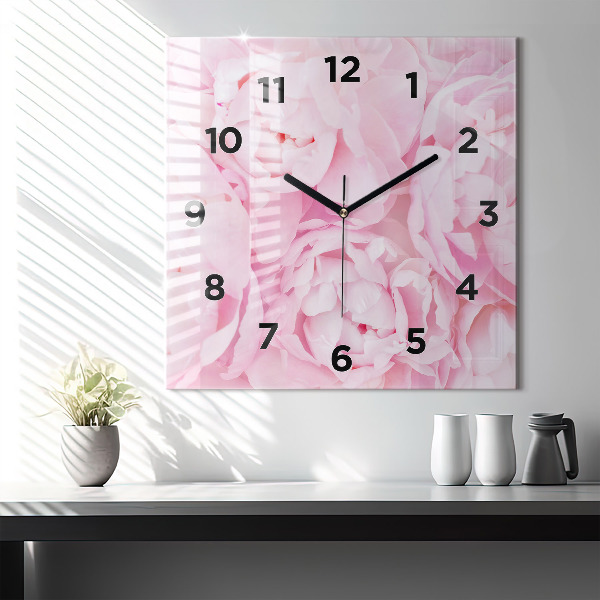 Reloj de pared cuadrado Flores en flor