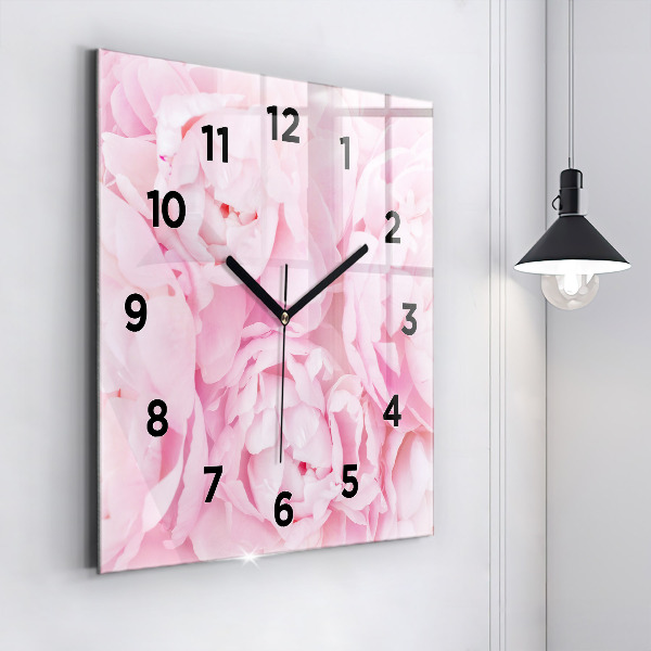 Reloj de pared cuadrado Flores en flor