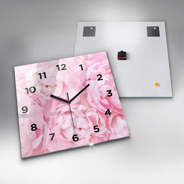 Reloj de pared cuadrado Flores en flor