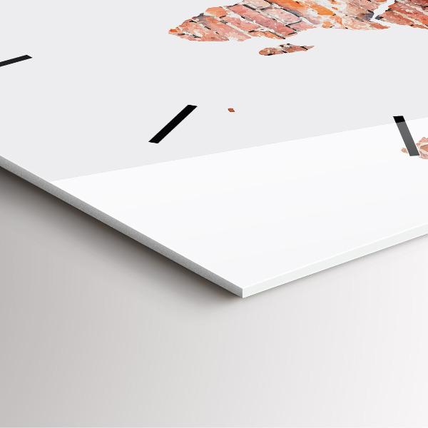 Reloj de pared cuadrado Viejo mapa de ladrillos