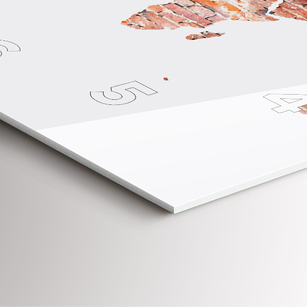 Reloj de pared cuadrado Viejo mapa de ladrillos