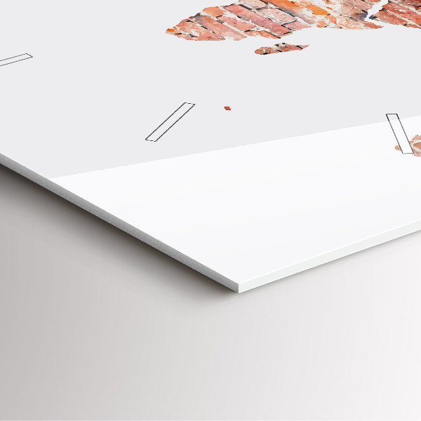 Reloj de pared cuadrado Viejo mapa de ladrillos