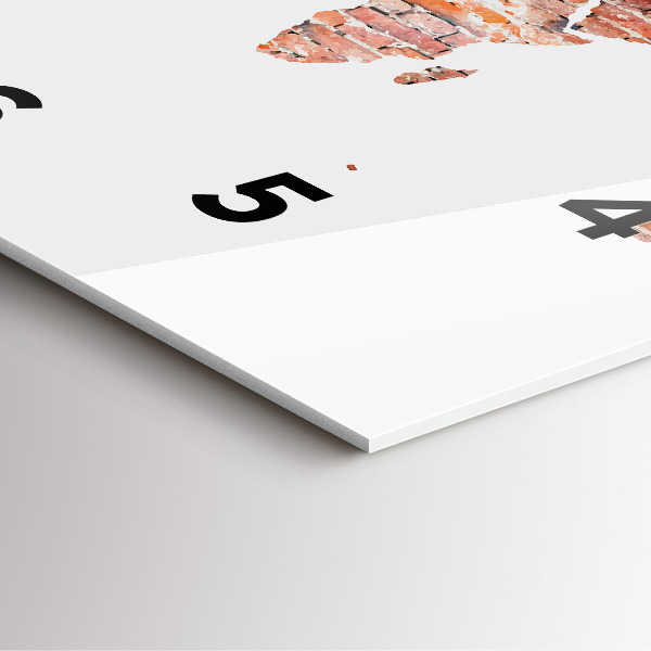 Reloj de pared cuadrado Viejo mapa de ladrillos