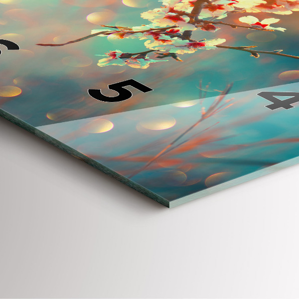 Reloj de pared cuadrado Flores de primavera