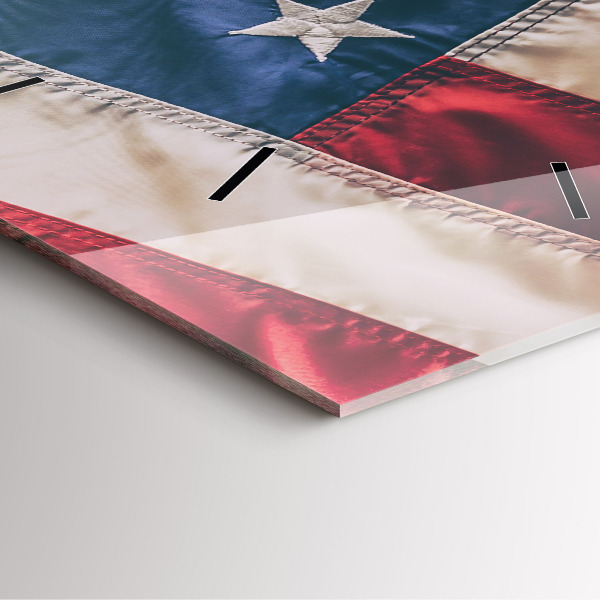 Reloj de pared cuadrado Bandera americana