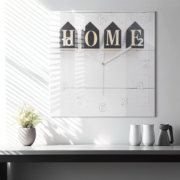 Reloj cuadrado Inscripción de una casa