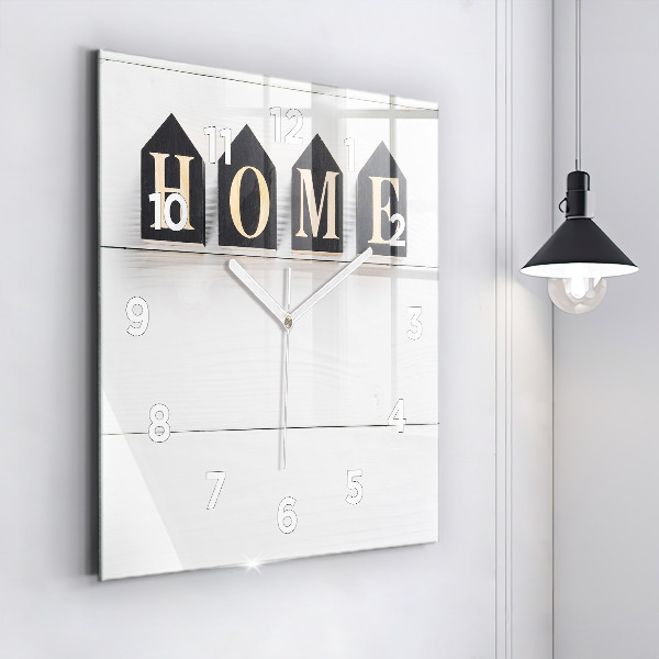 Reloj cuadrado Inscripción de una casa