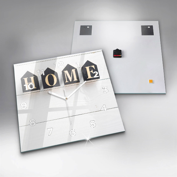 Reloj cuadrado Inscripción de una casa