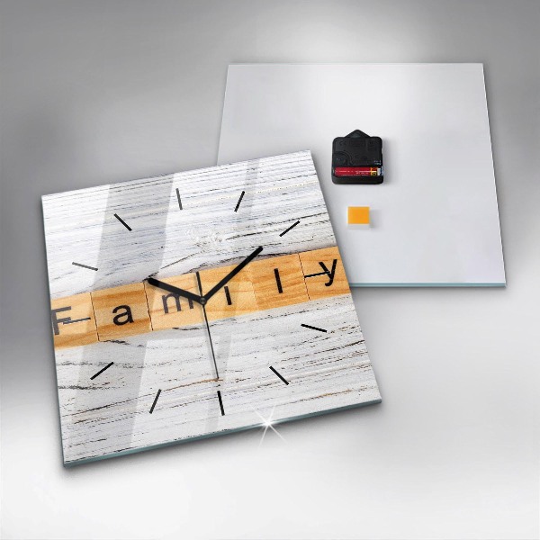 Reloj de pared cuadrado Familia