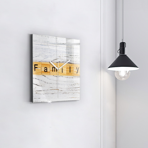 Reloj de pared cuadrado Familia