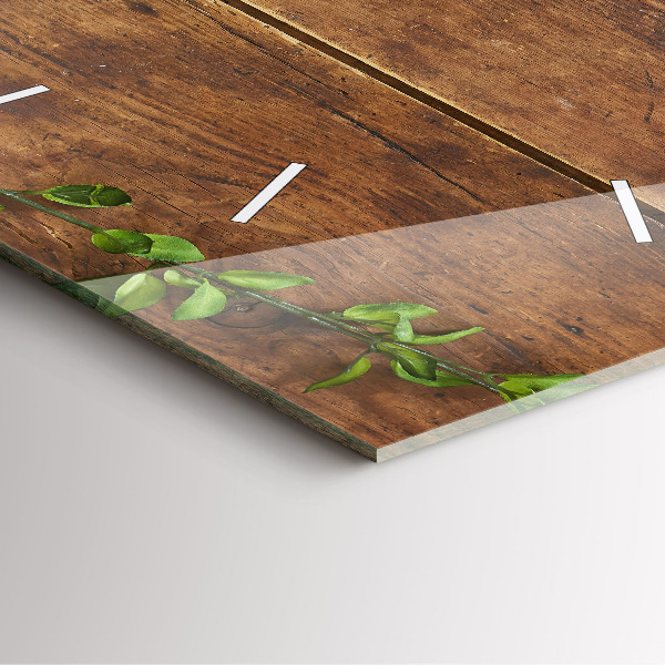 Reloj cuadrado Madera rústica