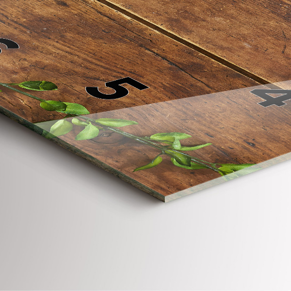 Reloj cuadrado Madera rústica