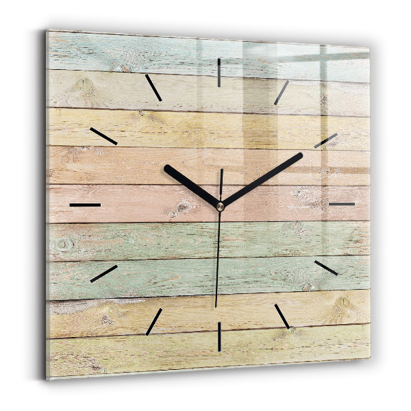 Reloj de pared cuadrado Tablas de colores