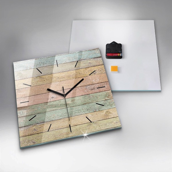 Reloj de pared cuadrado Tablas de colores