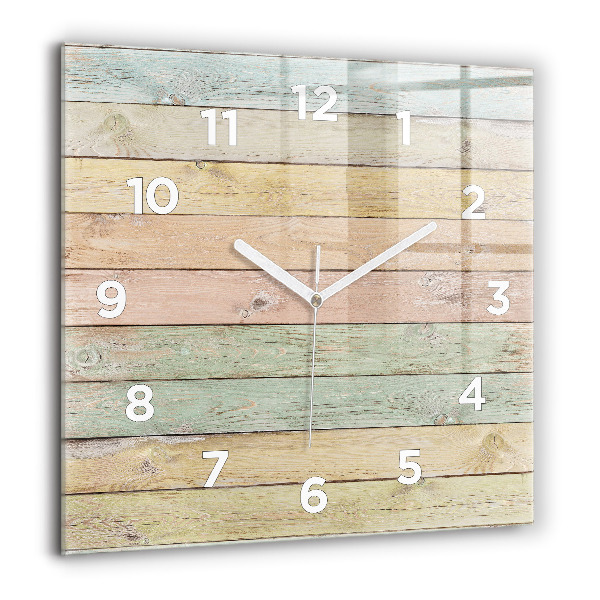 Reloj de pared cuadrado Tablas de colores