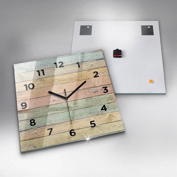 Reloj de pared cuadrado Tablas de colores