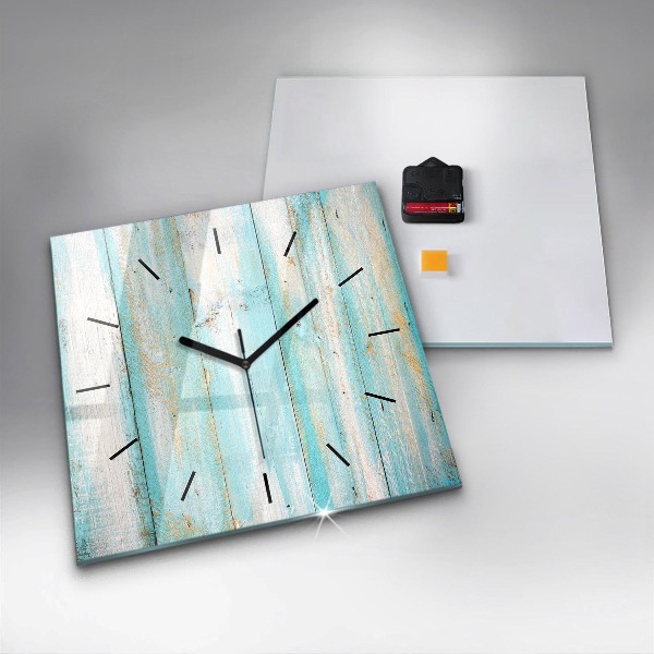 Reloj cuadrado Tablas azules
