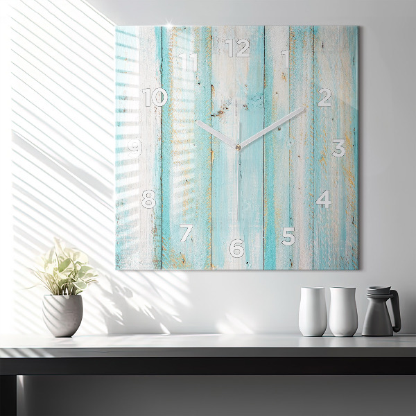 Reloj cuadrado Tablas azules