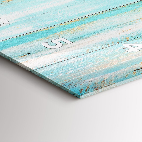 Reloj cuadrado Tablas azules