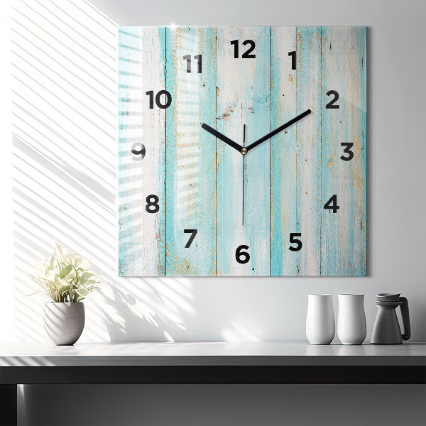 Reloj cuadrado Tablas azules