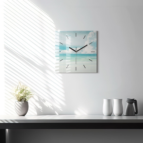 Reloj de pared cuadrado Paisaje mar