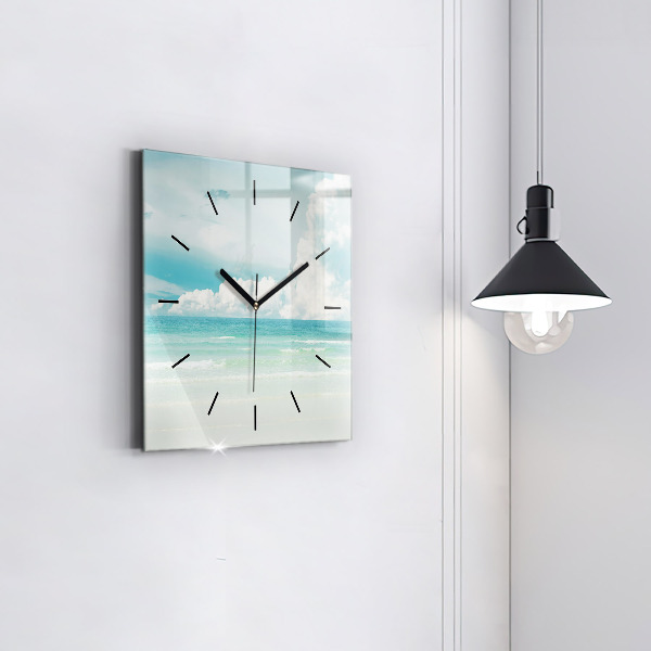 Reloj de pared cuadrado Paisaje mar