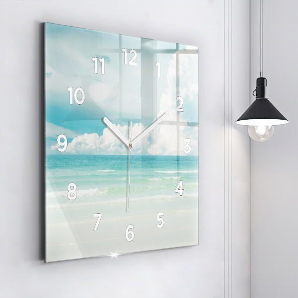 Reloj de pared cuadrado Paisaje mar