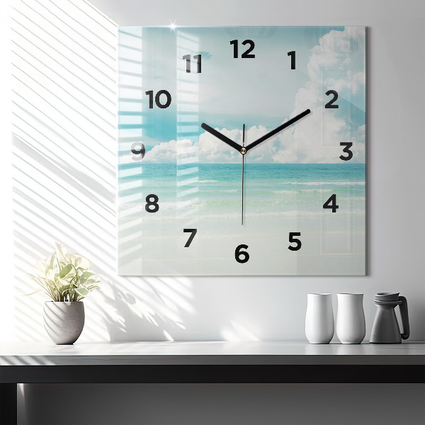 Reloj de pared cuadrado Paisaje mar