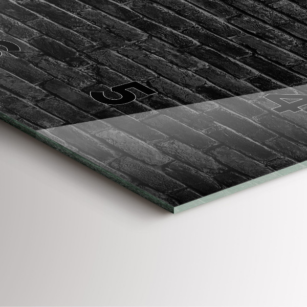 Reloj cuadrado Pared de ladrillos oscuros