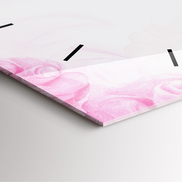 Reloj cuadrado Rosas abstractas