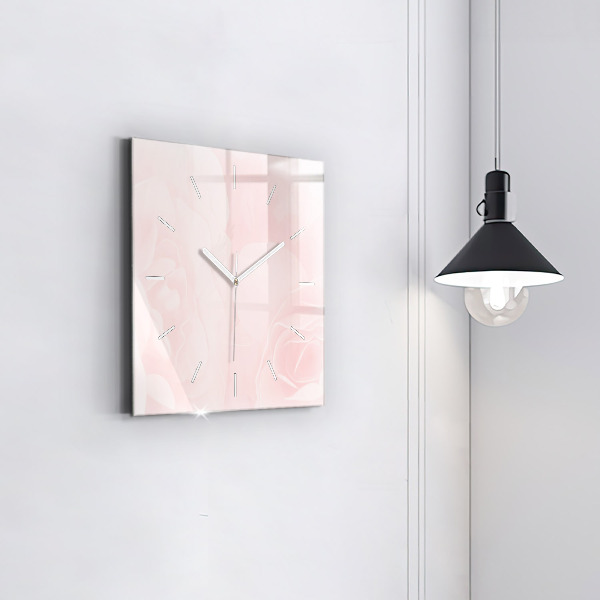 Reloj de pared cuadrado Rosas en flor