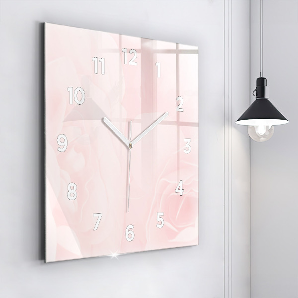 Reloj de pared cuadrado Rosas en flor