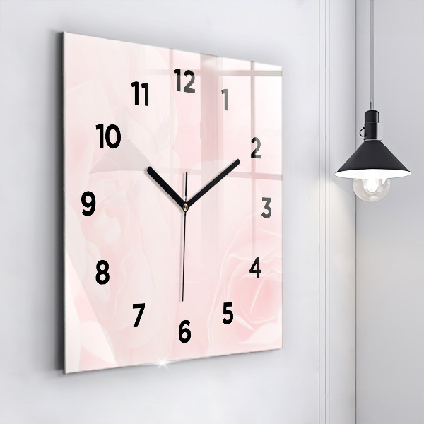 Reloj de pared cuadrado Rosas en flor