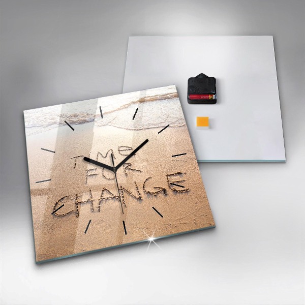 Reloj cuadrado Cita en la playa