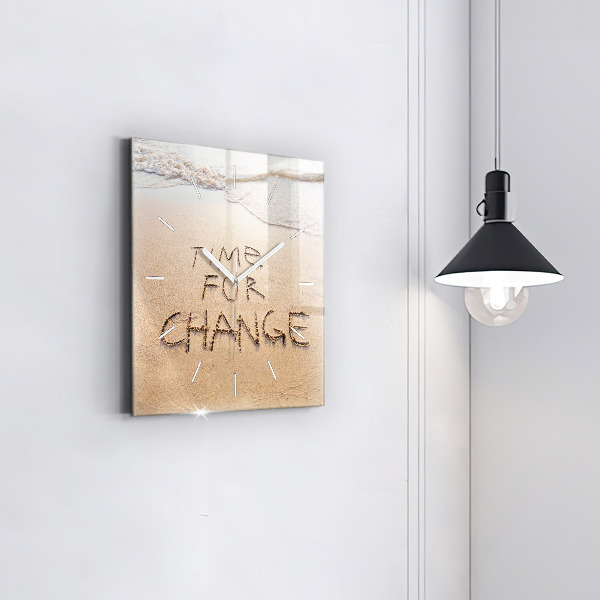 Reloj cuadrado Cita en la playa