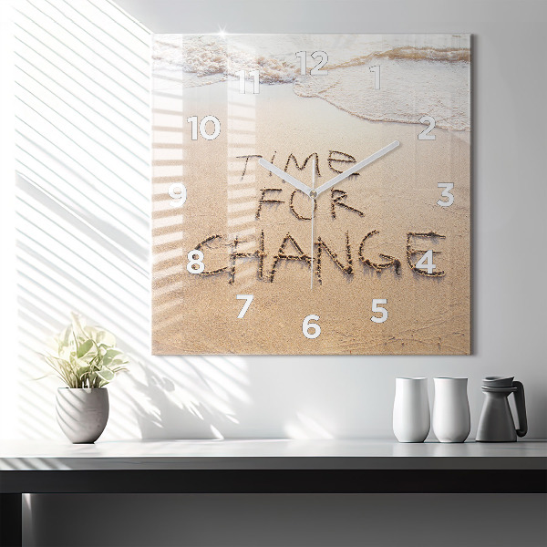 Reloj cuadrado Cita en la playa