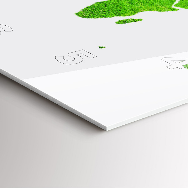 Reloj cuadrado Mapa de hierba verde