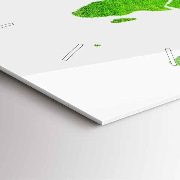 Reloj cuadrado Mapa de hierba verde