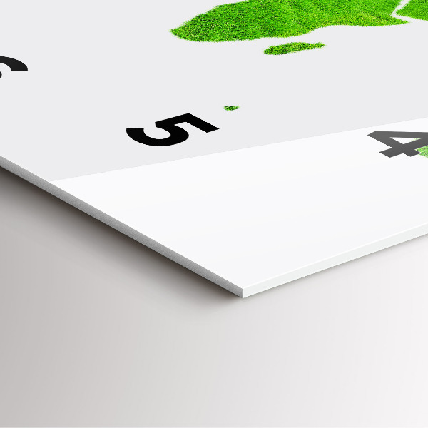 Reloj cuadrado Mapa de hierba verde