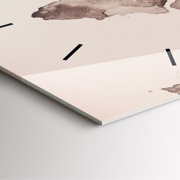 Reloj de pared cuadrado Mapa del mundo en acuarela