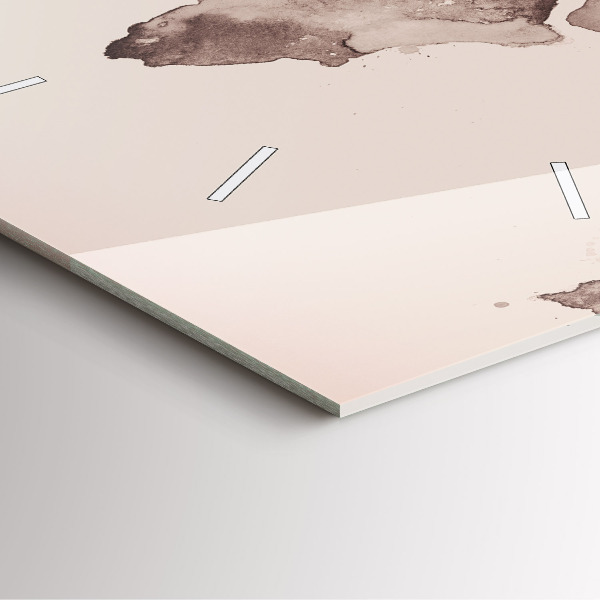 Reloj de pared cuadrado Mapa del mundo en acuarela