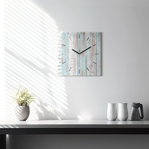 Reloj de pared cuadrado Madera al pastel